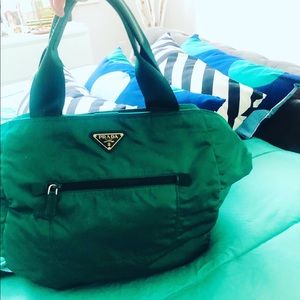 Nylon Emerald Green Prada Bag.